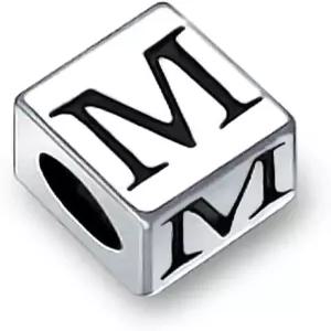 블링 주얼리 스퀘어 큐브 블록 레터 A-Z 알파벳 이니셜 참 비드 10대용 .925 스털링 실버 유럽 팔찌용