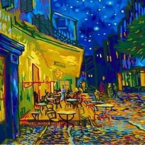 피포페인팅 B12 밤의카페테라스 반고흐 액자 DIY명화 피포페인팅 그림액자 액자 명화 홈갤러리