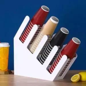 일회용컵정리함 카페온 4구 종이컵 정리함(사선형) 카페용품 거치대