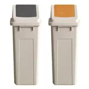 파일정리 국민휴지통 슬림푸쉬 뚜껑 쓰레기통 분리수거 50L