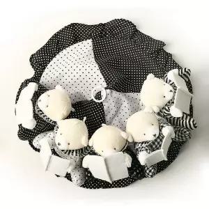 신생아 곰돌이 흑백모빌 오르골 봉제인형 딸랑이 oqG6+3zny