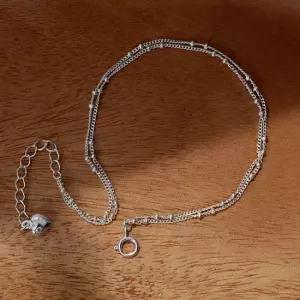 92.5 SILVER 두줄 볼 체인 팔찌 925실버 925실버팔찌 925실버발찌 실버체인팔찌 실버체인발찌