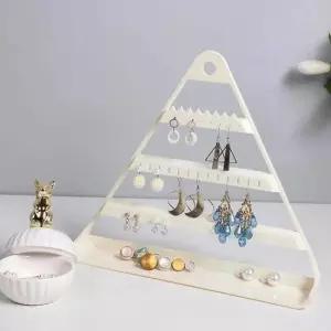 아이보리 귀 걸이 진열대 스탠드진열대 3단진열대 귀걸이정리함 귀걸이거치대 귀걸이보관