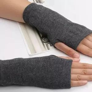 니트 핸드워머 무지 그레이 2p세트 손목 손 숏핸드 손목 니트 팔토시 사무실 면토시 숏핸드