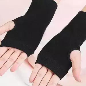 블랙 무지 핸드워머 니트 2p세트 토시 팔토시 손목 니트 팔토시 사무실 면토시 숏핸드