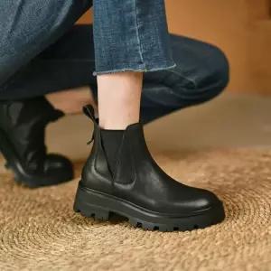 여성 가보시 통굽 기모 앵클부츠 G27 여성부츠 여자미들부츠 워커힐 여성워커