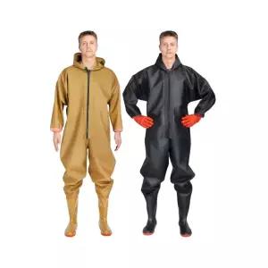 두꺼운 전신장화 방수 해루질 갯벌 어부복 블루 전신 장갑 스타일 36