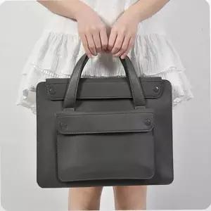 노트북 파우치 가죽 슬림 대용량 노트북 가방 방수 휴대 브리프케이스 서류가방 내마모성 사무용 핸드백