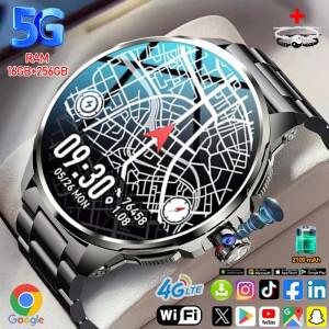 4G 풀 네트워크 스마트워치 720x720 AMOLED 스크린 16GB+256GB RAM 화상 통화 900 카메라 GPS WIFI 구글 다
