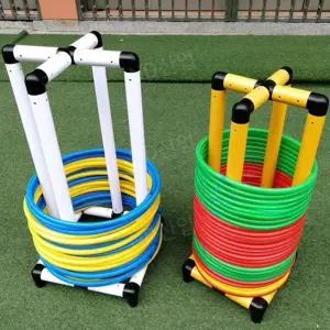 유치원 야외 훌라후프 장난감 정리함 이동식 보관 강당 실내 거치대