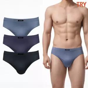 남자삼각팬티 여름 인견스판 냉감 시원한 변화직 브리프 3매입 세트