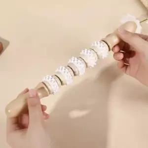 5구 롤러 마사 지기 스틱 림프 바디 종아리 괄사