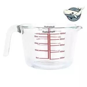 [골드스마일]내열유리 계량컵 1000mL 용량 측정 손잡이