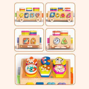 디저트 미세 모터 감각 장난감, 스마트 자동차, 몬테소리 교육용 게임 카트, 나무 모양 모음