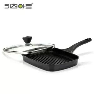 [키친아트] 사각 인덕션겸용 그릴팬 생선구이 스테이크 고기 삼겹살후라이팬