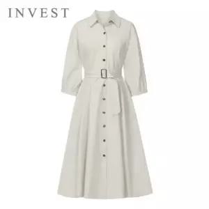 [인베스트] 클래식 핀턱 라인 7부 원피스_IN6S1OP3261