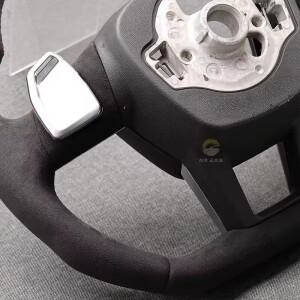 아우디 A6 C8 E-Tron 스티어링 휠용 알칸타라 소재로 제작 버튼 및 시프트 패들 장착 자동차 부품