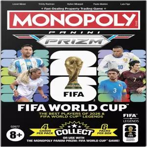 모노폴리 파니니 프리즘 FIFA 월드컵 트레이딩 카드 부스터 박스 현재 스타들과 레전드 축구 팬들을 위한