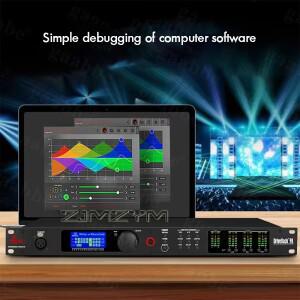 바무대 공연을 위한 PA2 2입력 6출력 전문 오디오 프로세서 디지털 라인 어레이 스피커