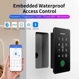 임베디드 출입 통제 IP67 방수 지문 시스템 키트 TTLOCK 앱 IC NFC 카드 리더 고도로 안전한