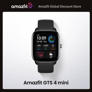 아마즈핏 GTS 4 미니 소형 스마트워치 1.65인치 HD AMOLED 디스플레이 120+ 스포츠 모드 안드로이드 및 iOS
