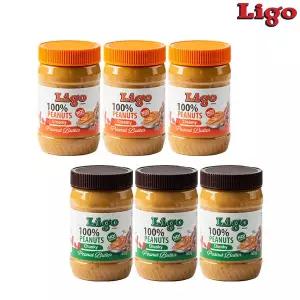 리고 100% 땅콩버터 453g 6개입 (청크 3개+크리미 3개)