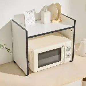 [리센트] 높이 조절 전자레인지 수납장 선반 거치대