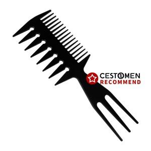 남자 레트로 복고풍 엔틱 오일 헤드 빗 넓은 치아 Slicked Back 헤어 스타일 포크 Detangling 브러시 곱슬