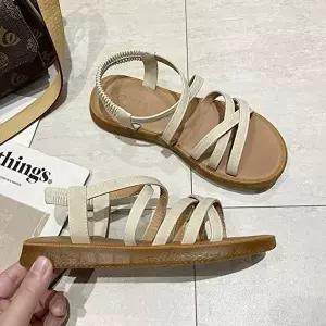 [엄지척]여성 125RZD87 3컬러 썸머 뮬 밴딩 플랫 스트랩샌들