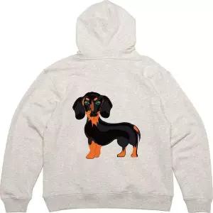 [골드스마일]후드티 뒷면 강아지 멍멍이 닥스훈트 친구 디자인 옷