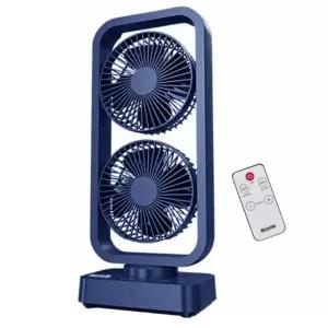 듀얼팬 340도 USB 충전식 리모컨 듀얼 양날개 선풍기 상하 분리 조절 써큘레이터선풍기