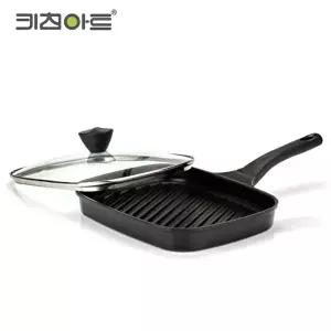 [키친아트]키친아트 인덕션겸용 사각 그릴팬 생선구이 스테이크 삼겹살 고기후라이팬