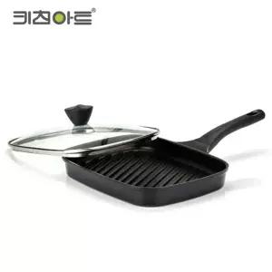 키친아트 사각 인덕션겸용 그릴팬 생선구이 스테이크 고기 삼겹살후라이팬