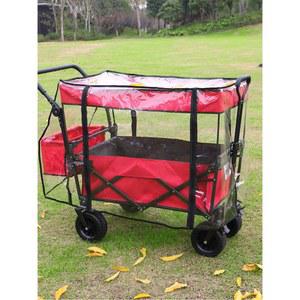 차 웨건커버 미 방수 및 캠핑 모기 투명 덮개 벌레방지 방풍 모기장 카트 커버 바람막이 거치대 웨건 레인커버