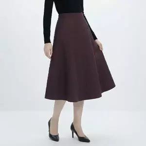 [로코엘라]안나 자카드 패턴 여성 플레어 스커트