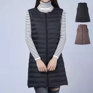 [다잇템] 여자 롱 FW 포근한 경량 덕다운 베스트