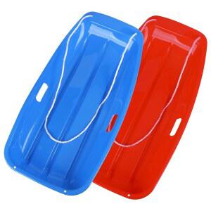 35인치 눈썰매, 목줄이 달린 플라스틱 썰매, 넓고 두꺼운 손잡이, 2인용