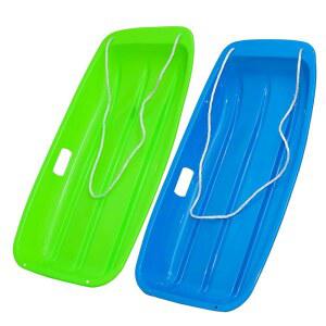 35인치 사계절 눈썰매, 풀 로프가 있는 2인용 헤비 듀티 플라스틱 토보건, 손잡이 2개, 강화된 구조, 더 넓고 두꺼운 디자인, 고중량 용량