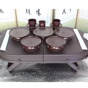 (우성공예) 휴대용 성묘 제기세트 14P 교자상 제수용품 설 함 차례상 추석