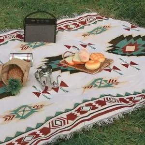 바닥러그 에스닉풍 감성 러그 98X248cm 캠핑 차박 텐트 담요 실외러그