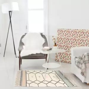 바닥러그 북유럽풍 코튼 러너 카페트 C-04 106X60cm 거실 침실 주방카페트