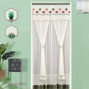 가림막커튼 레이스 문가리개 커튼 방문 주방 가림막 100x210cm
