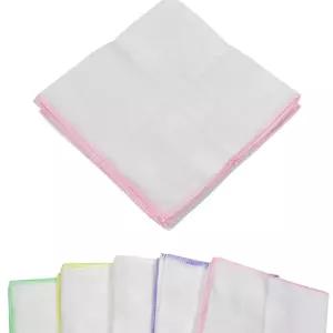 (영화)뛰어난 흡수력 순면 민무늬 가제 무지 손수건 10매 1세트/가제수건/수건/아기/가재/거즈/유아/어린이