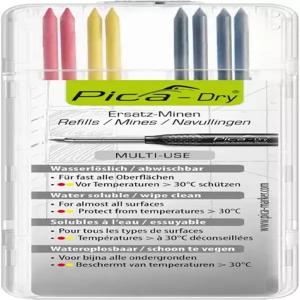 3030 마커용 피카 드라이 펜슬 리필 2개 빨간색 노란색 검은색 4개