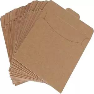 Mydio 50 팩 크래프트 페이퍼 DVD 봉투 골판지 CD 슬리브