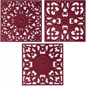 Viwehots 핫팟 및 프라이팬용 실리콘 트리벳 매트 테이블 또는 카운터용 사각 전자레인지 커버 다용도 조각