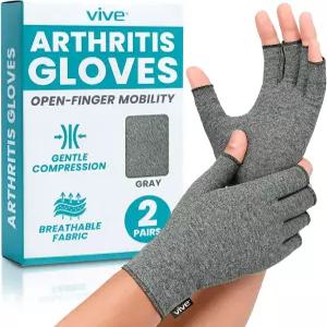 바이브 관절 보호 장갑 (2쌍) - 골관절 보호을 위한 남성 여성 류마티스 압박 핸드 손목 터널 지지대