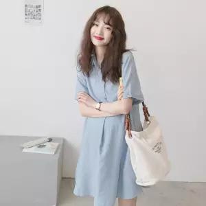 임산부원피스 키밍 반팔 임산부 셔츠 원피스 빅사이즈 루즈핏 여름