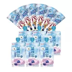 [롯데제과]요거트 저당 월드콘x6+설레임x6