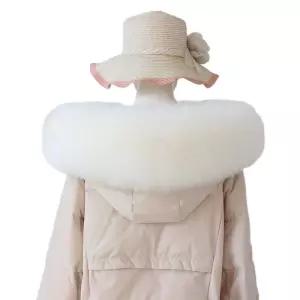 폭스퍼 후드 모자털 교체 리얼 라쿤털 점퍼 천연 패딩 퍼 인조 페이크퍼 화이트 털 모자